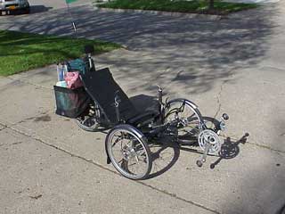 Photograph 3: Pannier on recumbent bike